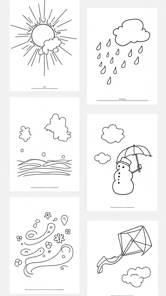 coloriages météo imprimables